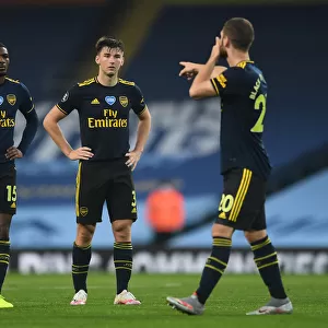 Arsenal's Maitland-Niles and Tierney in Action against Manchester City (Premier League 2019-20)