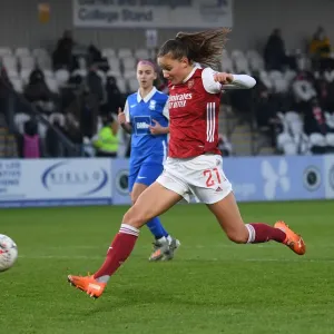 Arsenal's Malin Gut in Action: Arsenal Women vs Birmingham City Women, FA WSL (2020-21)