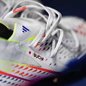 Arsenal's Mana Iwabuchi: A Closer Look at Her Match-Ready Boots at Leicester City Women vs Arsenal Women (Barclays FA WSL, 2022-23)