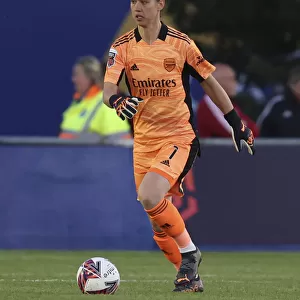 Arsenal's Manuela Zinsberger in Action against Everton Women in FA WSL Clash