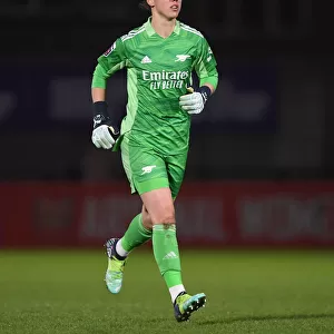 Arsenal's Manuela Zinsberger in Action against Manchester United (Conti Cup 2021-22)