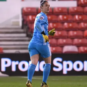 Arsenal's Manuela Zinsberger in FA Womens Continental League Cup Final Against Chelsea