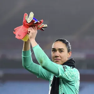 Arsenal's Manuela Zinsberger Reacts After Aston Villa vs Arsenal (2022-23 Women's Super League) Arsenal's Manuela Zinsberger Reacts After Aston Villa vs Arsenal (2022-23 Women's Super League)