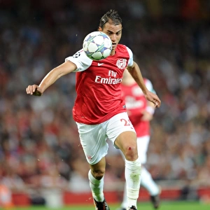 Arsenal's Marouane Chamakh Scores the Winning Goal Against Olympiacos in the UEFA Champions League at Emirates Stadium (2011-12)