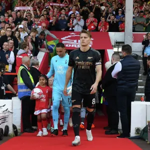 Arsenal's Martin Odegaard Leads Team Out vs. Nottingham Forest (May 2023)