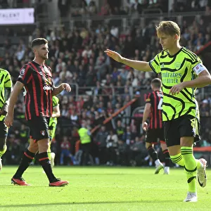Arsenal's Martin Ødegaard Scores Second Goal Against AFC Bournemouth in 2023-24 Premier League