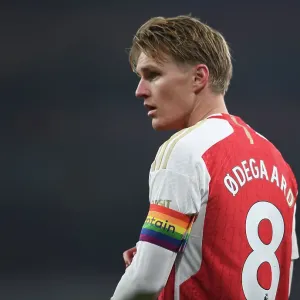 Martin Odegaard Wears Rainbow Laces Print Martin Odegaard Wears Rainbow Laces Print