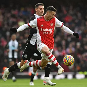 Arsenal's Martinelli Battles Schar in Premier League Clash vs. Newcastle