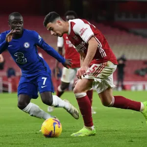 Arsenal's Martinelli Clashes with Chelsea's Kante in Premier League Showdown
