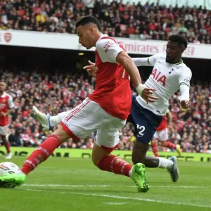 Arsenal's Martinelli Clashes with Tottenham's Emerson Royal in 2022-23 Premier League Showdown