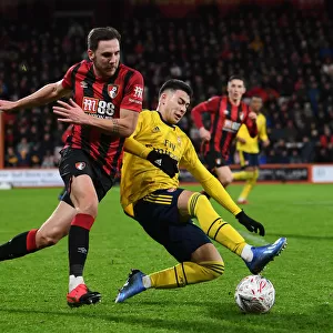 Arsenal's Martinelli Closes In on Bournemouth's Gosling in FA Cup Clash