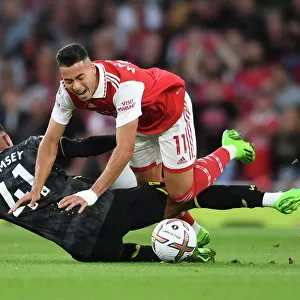 Arsenal's Martinelli Fouls by Aston Villa's Ramsey in 2022-23 Premier League Clash