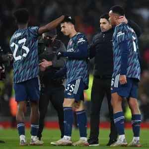 Arsenal's Martinelli Receives Support from Arteta and Team After Injury in Carabao Cup Semi-Final vs. Liverpool Arsenal's Martinelli Receives Support from Arteta and Team After Injury in Carabao Cup Semi-Final vs. Liverpool