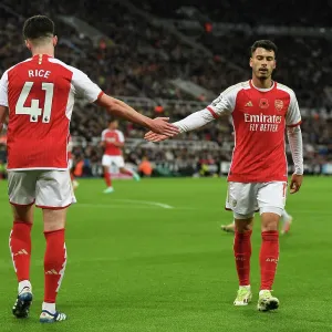 Arsenal's Martinelli and Rice Clash in Newcastle United vs Arsenal Premier League Showdown (2023-24)