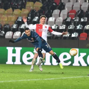 Arsenal's Martinelli Shoots Wide in Empty Eden Arena: Slavia Prague vs Arsenal, UEFA Europa League Quarterfinal Arsenal's Martinelli Shoots Wide in Empty Eden Arena: Slavia Prague vs Arsenal, UEFA Europa League Quarterfinal