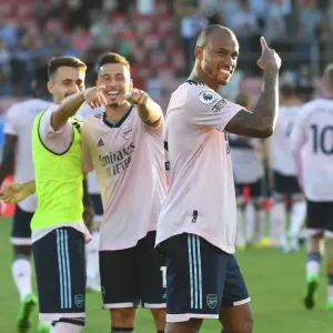 Arsenal's Martinelli, Vieira and Gabriel Face Off Against AFC Bournemouth in 2022-23 Premier League Arsenal's Martinelli, Vieira and Gabriel Face Off Against AFC Bournemouth in 2022-23 Premier League
