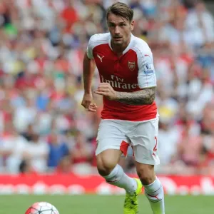 Arsenal's Mathieu Debuchy in Action against West Ham United (2015-16)