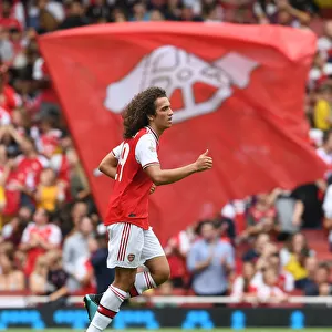Arsenal's Matteo Guendouzi in Action against Olympique Lyonnais during the Emirates Cup 2019-20