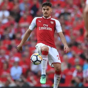 Arsenal's Mavropanos in Action: Arsenal vs Burnley, Premier League 2017-18 Arsenal's Mavropanos in Action: Arsenal vs Burnley, Premier League 2017-18