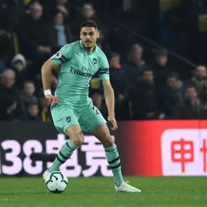 Arsenal's Mavropanos in Action against Watford in Premier League Clash (2018-19)