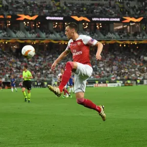 Arsenal's Mesut Ozil in Action at the Europa League Final Against Chelsea, Baku 2019