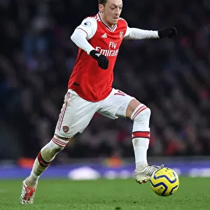 Arsenal's Mesut Ozil in Action against Sheffield United, Premier League 2019-20