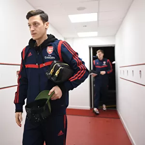Arsenal's Mesut Ozil Arrives at Vitality Stadium for FA Cup Fourth Round Match vs AFC Bournemouth