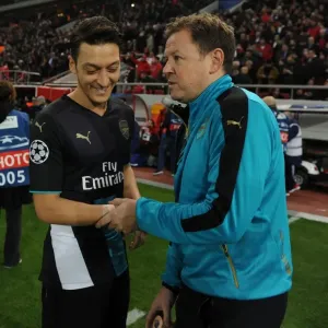 Arsenal's Mesut Ozil and Colin Lewin: Pre-Match Focus at Olympiacos (December 2015) Arsenal's Mesut Ozil and Colin Lewin: Pre-Match Focus at Olympiacos (December 2015)