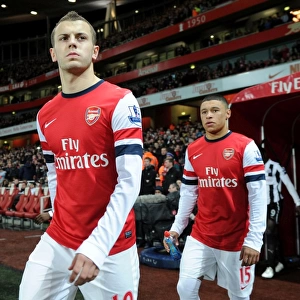 Arsenal's Midfield Dynamos: Jack Wilshere and Alex Oxlade-Chamberlain in Action against Newcastle United (2012-13)