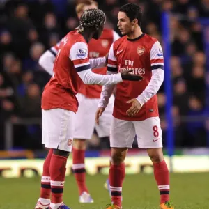 Arsenal's Midfield Showdown: Sagna vs. Arteta at Goodison Park (2012-13)