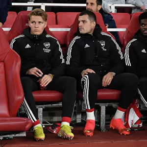 Arsenal's Midfield Trio: Odegaard, Xhaka, Partey on the Bench for Carabao Cup Match vs. Brighton