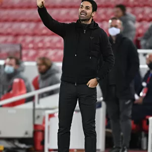 Arsenal's Mikel Arteta at Anfield: Carabao Cup Showdown Against Liverpool (Behind Closed Doors)