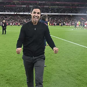 Arsenal's Mikel Arteta Celebrates Victory Over Liverpool in 2022-23 Premier League