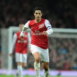 Arsenal's Mikel Arteta in FA Cup Action Against Leeds United (2011-12)