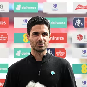 Arsenal's Mikel Arteta at Empty FA Cup Final Against Chelsea, 2020