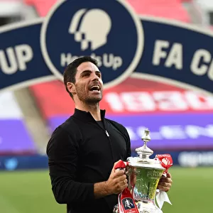 Arsenal's Mikel Arteta Lifts FA Cup at Empty Wembley: Arsenal v Chelsea, FA Cup Final 2020