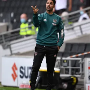 Arsenal's Mikel Arteta at MK Dons Pre-Season Friendly, 2020
