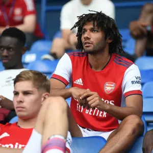 Arsenal's Mo Elneny in Action against Rangers in Glasgow Pre-Season Friendly (2021)