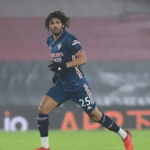 Arsenal's Mo Elneny in Action at Empty Southampton Stadium - Premier League 2020-21 Arsenal's Mo Elneny in Action at Empty Southampton Stadium - Premier League 2020-21