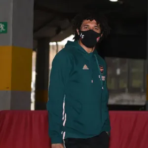 Arsenal's Mo Elneny Arrives at Emirates Stadium Ahead of Arsenal vs Leeds United (Premier League 2020-21) Arsenal's Mo Elneny Arrives at Emirates Stadium Ahead of Arsenal vs Leeds United (Premier League 2020-21)