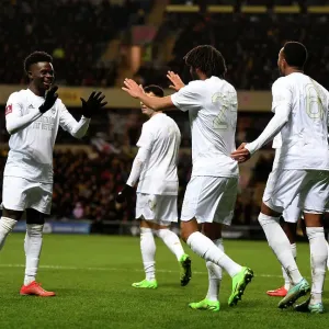 Arsenal's Mo Elneny and Bukayo Saka Celebrate First Goal in FA Cup Third Round Clash vs. Oxford United Arsenal's Mo Elneny and Bukayo Saka Celebrate First Goal in FA Cup Third Round Clash vs. Oxford United