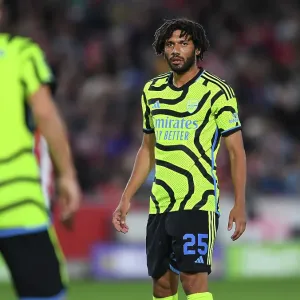 Arsenal's Mohamed Elneny in Action against Brentford in Carabao Cup Third Round Arsenal's Mohamed Elneny in Action against Brentford in Carabao Cup Third Round