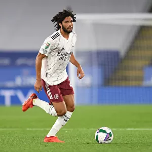 Arsenal's Mohamed Elneny in Action against Leicester City in Carabao Cup Clash