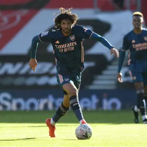 Arsenal's Mohamed Elneny in FA Cup Action: Southampton vs Arsenal (2021) Arsenal's Mohamed Elneny in FA Cup Action: Southampton vs Arsenal (2021)