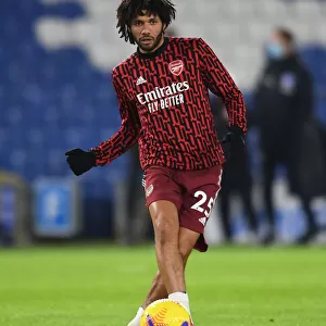 Arsenal's Mohamed Elneny Warming Up Ahead of Brighton & Hove Albion Clash (Premier League 2020-21)