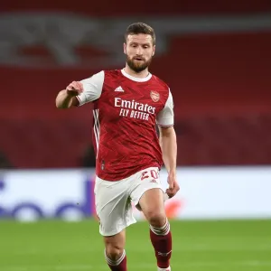 Arsenal's Mustafi in UEFA Europa League: A Lone Figure at Empty Emirates Stadium Arsenal's Mustafi in UEFA Europa League: A Lone Figure at Empty Emirates Stadium
