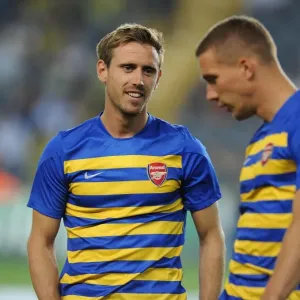 Arsenal's Nacho Monreal Prepares for Fenerbahce Showdown in Champions League Play-offs, Istanbul 2013