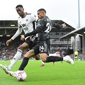 Arsenal's Nelson Clashes with Fulham's Adarabioyo: A Premier League Battle at Craven Cottage
