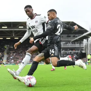 Arsenal's Nelson Clashes with Fulham's Adarabioyo: A Premier League Battle at Craven Cottage