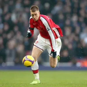 Arsenal's Nicklas Bendtner in Action Against West Ham United, Barclays Premier League, Emirates Stadium, January 31, 2009